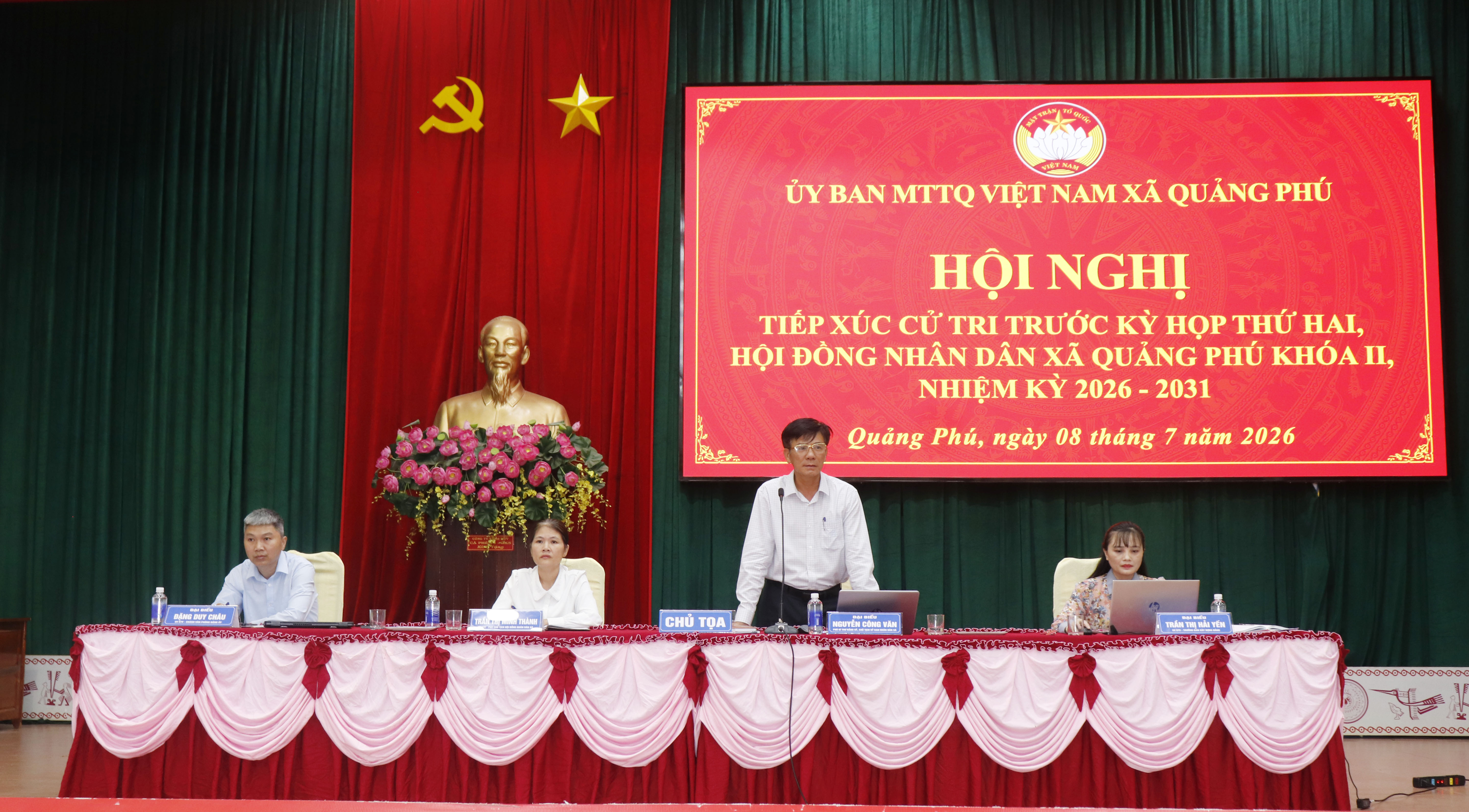 Tổ đại biểu số 01 và 02, HĐND xã Quảng Phú khoá II, tiếp xúc cử tri trước kỳ họp thư Hai, HĐND xã nhiệm kỳ 2026 – 2031