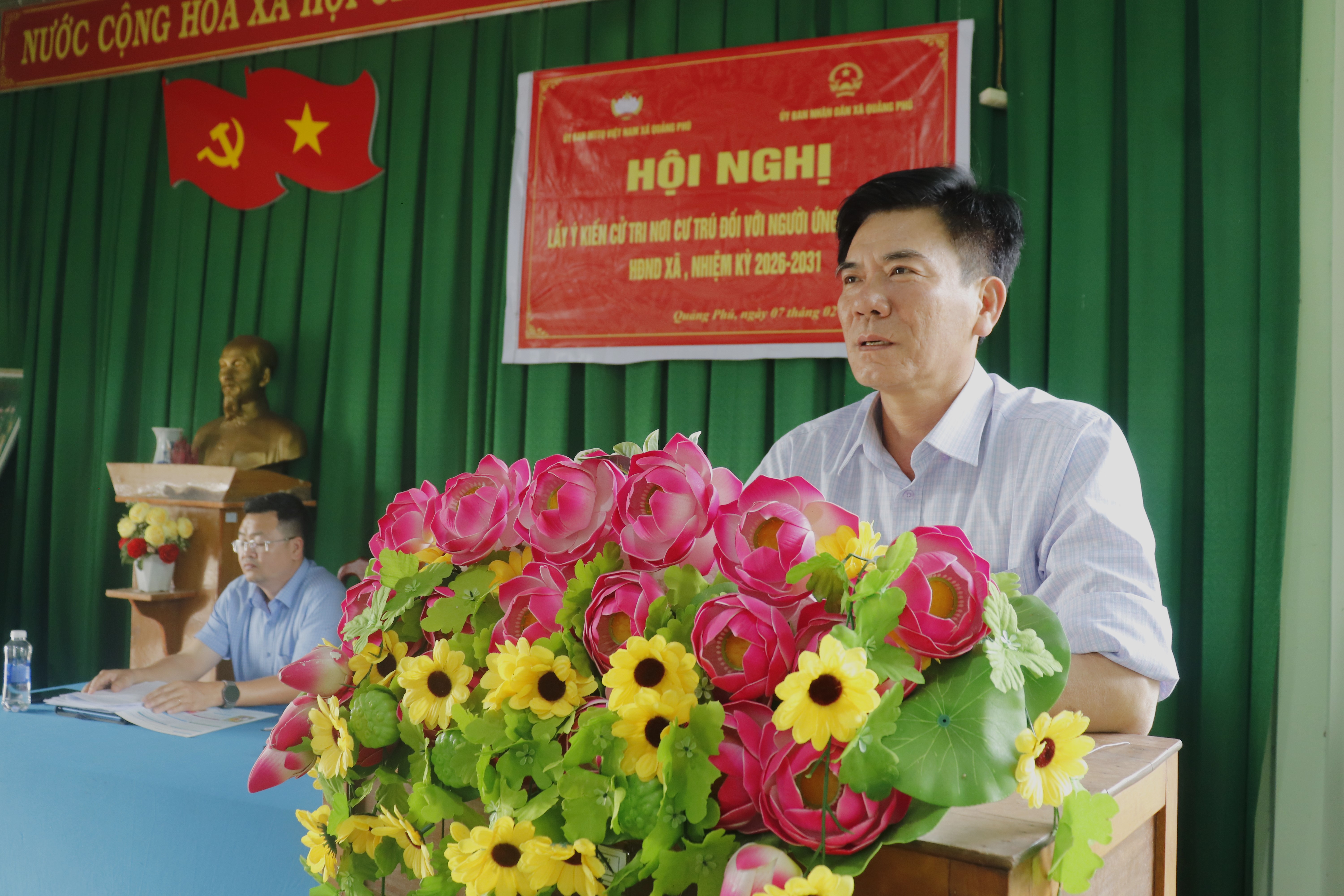 UBMMTQ Việt Nam xã Quảng Phú tổ chức Hội nghị lấy ý kiến nhận xét và tín nhiệm của cử tri nơi cư trú đối với người ứng cử đại biểu HĐND các cấp nhiệm kỳ 2026 – 2031