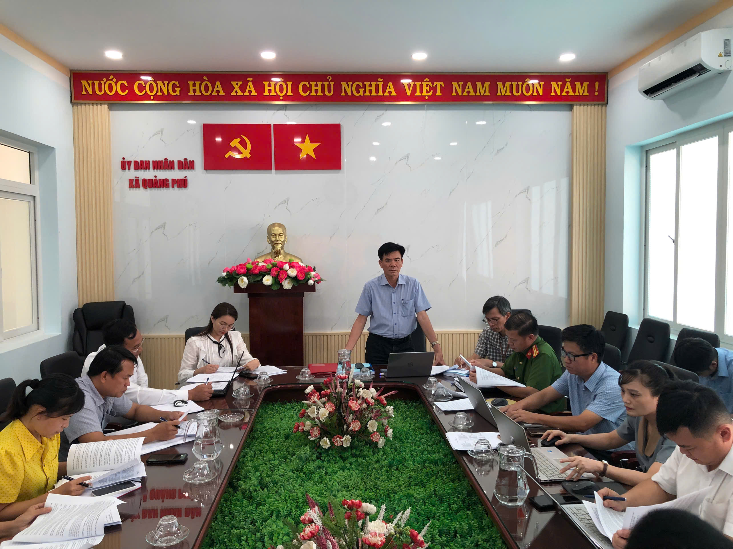 Ủy ban bầu cử xã Quảng Phú tổ chức phiên họp thứ nhất