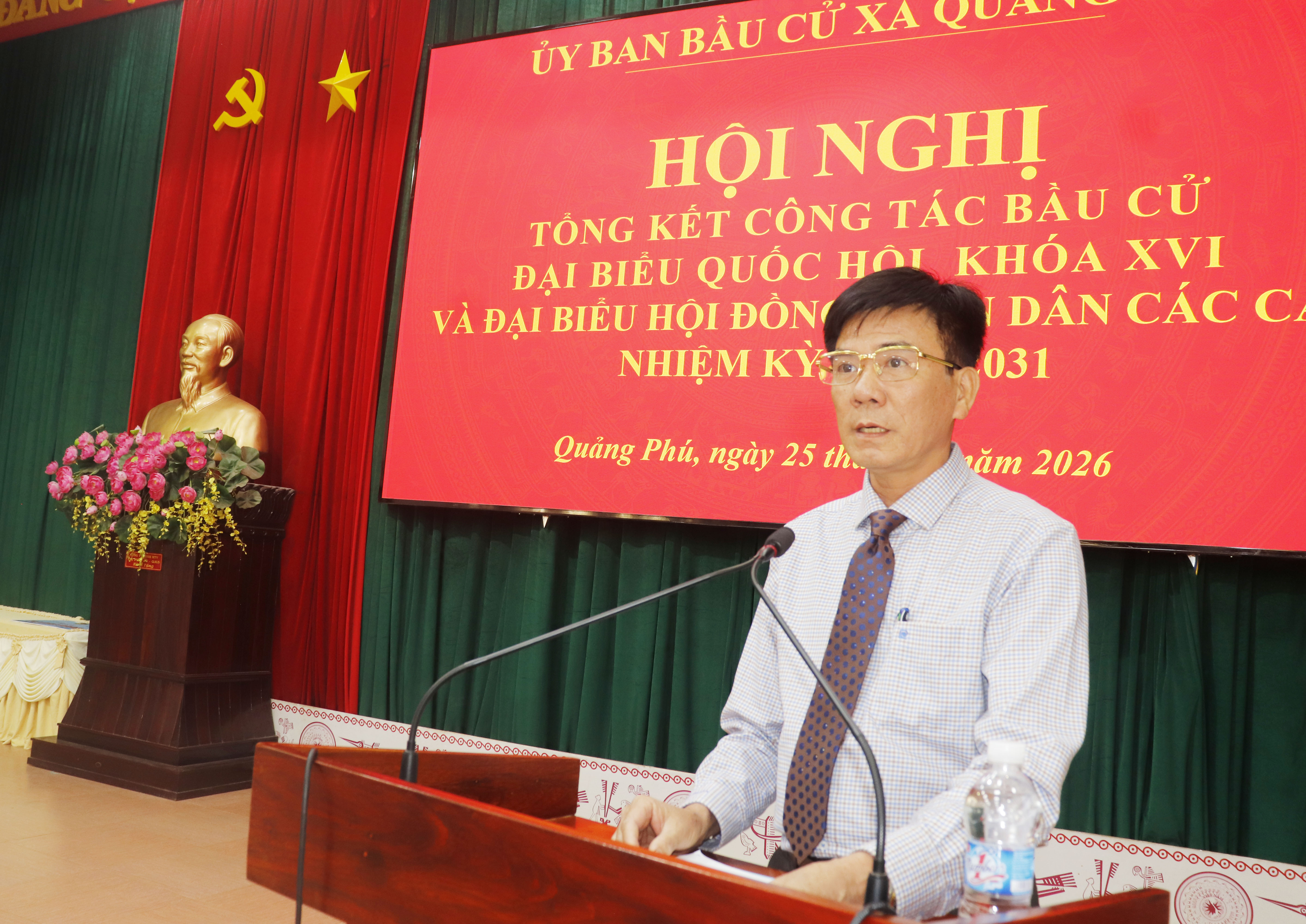 Xã Quảng Phú tổng kết cuộc bầu cử đại biểu Quốc hội khóa XVI và bầu cử đại biểu Hội đồng nhân dân các cấp, nhiệm kỳ 2026-2031