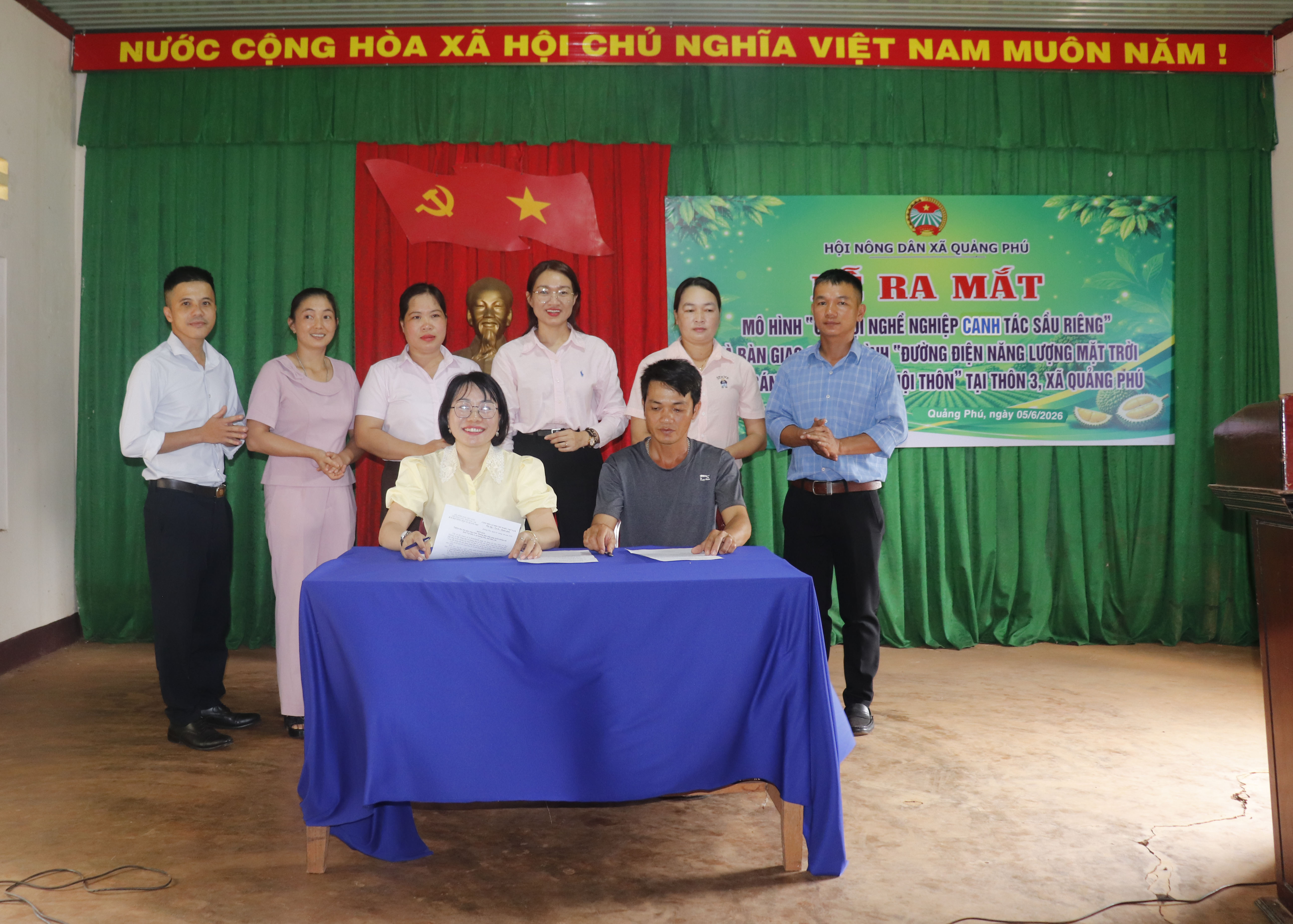 Hội nông dân xã Quảng Phú ra mắt mô hình Chi hội nghề nghiệp sầu riêng tại thôn 3