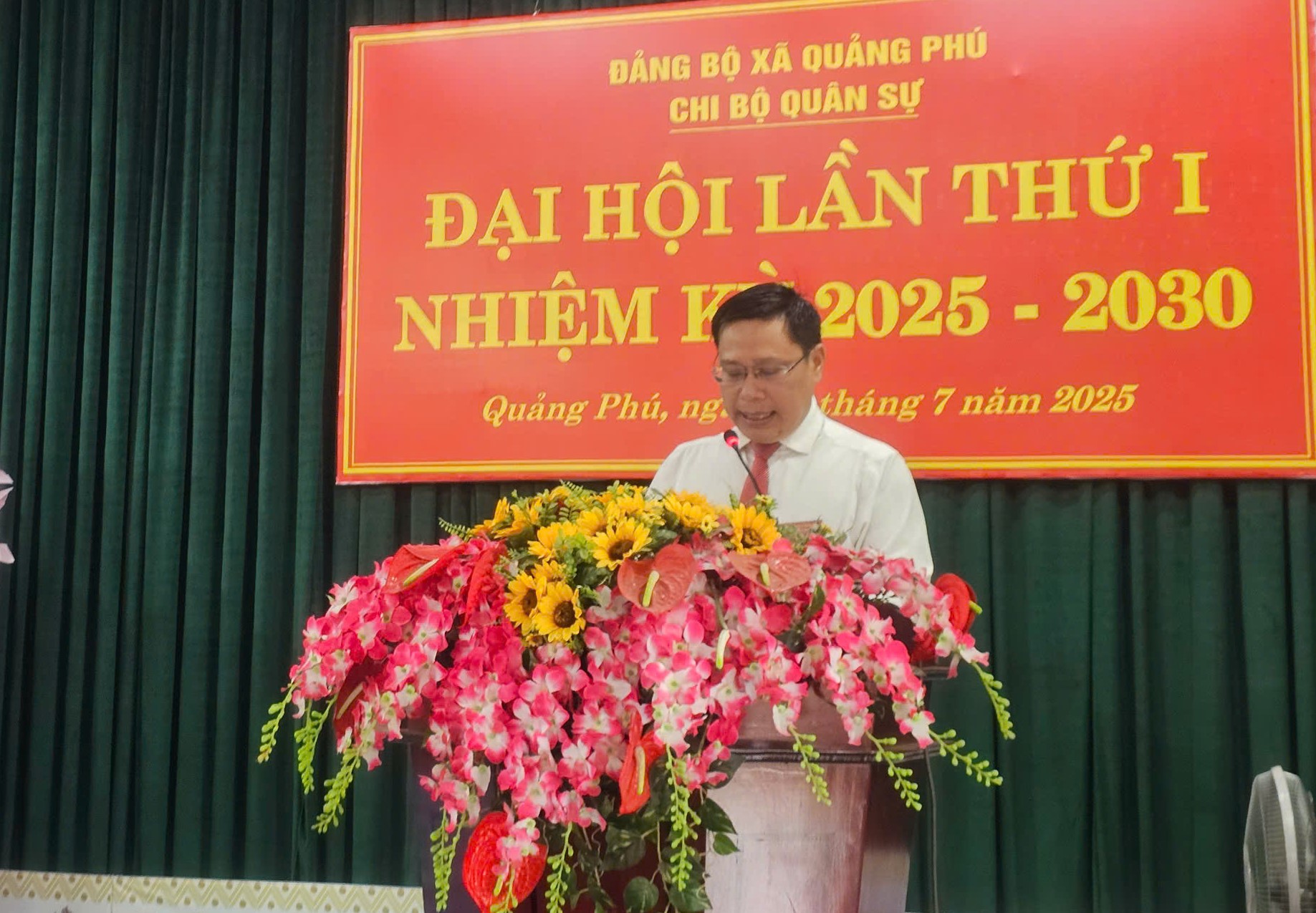 Chi bộ Quân sự xã Quảng Phú tổ chức Đại hội lần thứ I  (nhiệm kỳ 2025 - 2030)