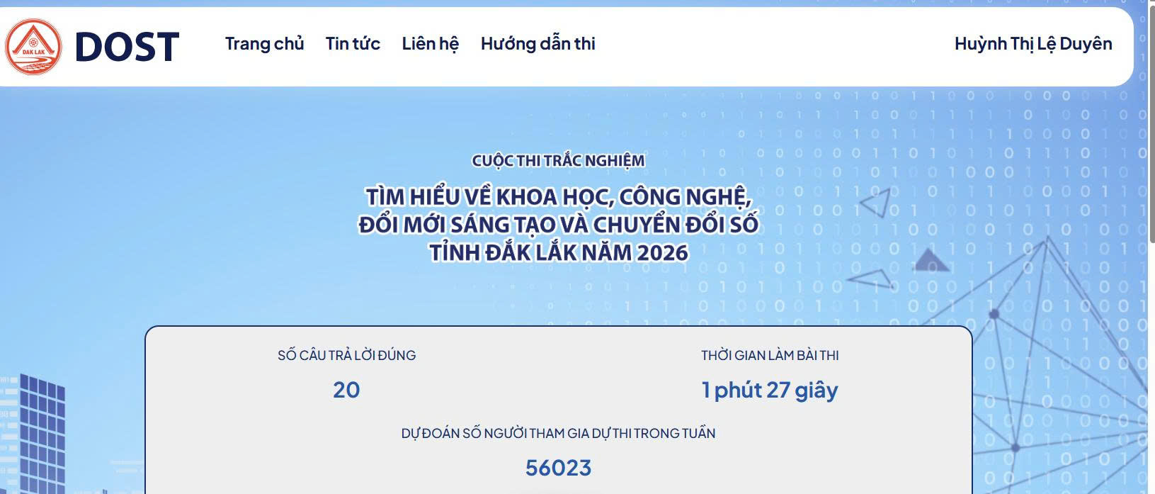Xã Quảng Phú đạt Giải Nhì Cuộc thi trắc nghiệm trực tuyến tìm hiểu Khoa học, Công nghệ, Đổi mới sáng tạo và Chuyển đổi số tỉnh Đắk Lắk năm 2026