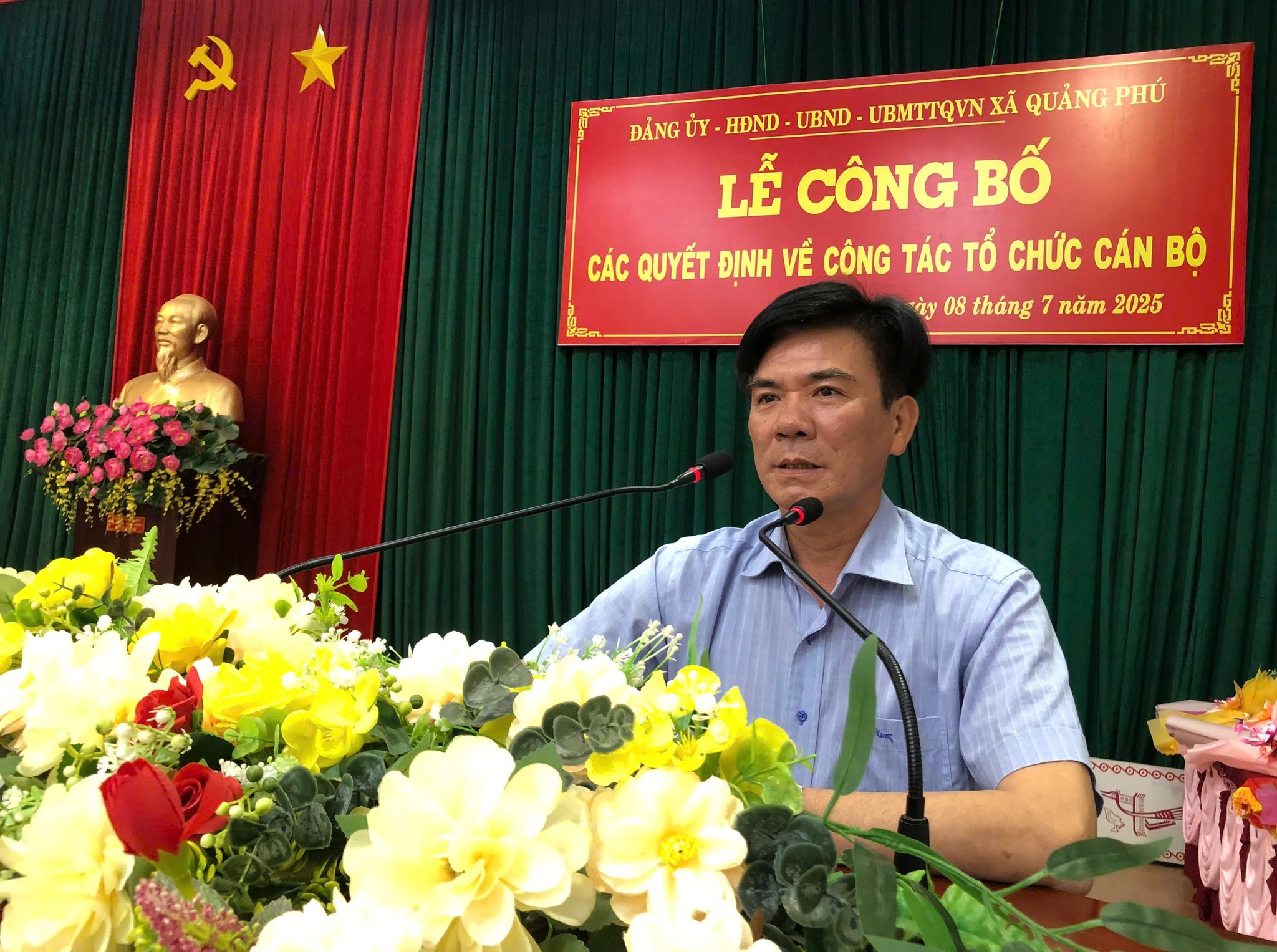 Xã Quảng Phú (tỉnh Đắk Lắk) tổ chức lễ công bố các Quyết định về công tác tổ chức cán bộ